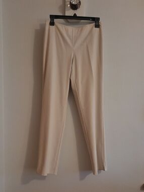 The Limited Cream Slim Ponte Pull-On Pants